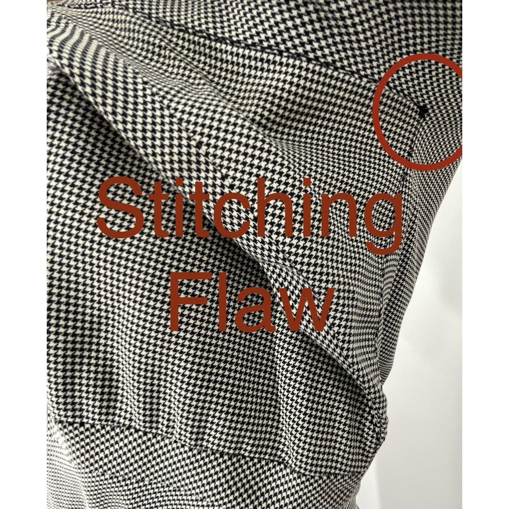 VTG 60s Houndstooth Sheath Dress Mad Men Herman Marcus Waist 26 (READ - Picture 14 of 15